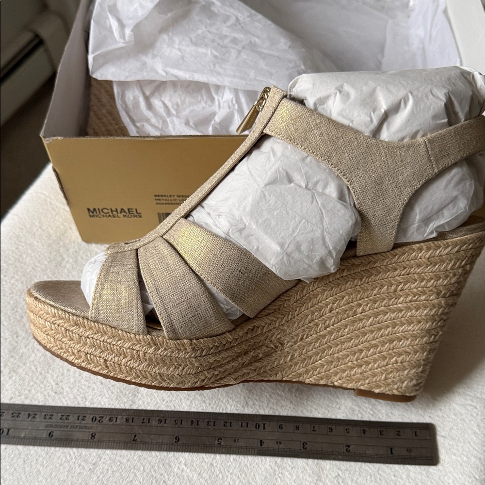 Michael Kors Women's Cream Wedge Sandals